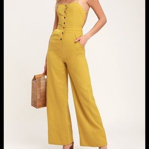 Lulus Mustard Jumpsuit